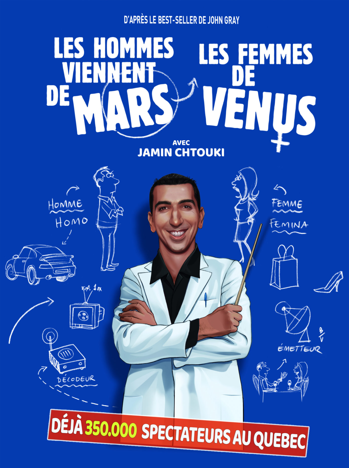 ''Les hommes viennent de Mars, les femmes de Vénus'' show poster